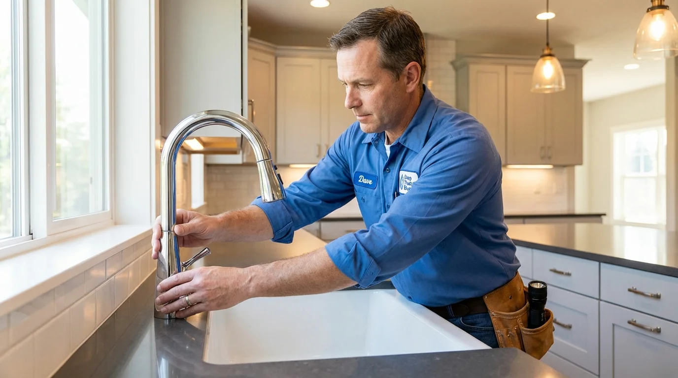 Kitchen faucet installation by Johns Plumbing LLC in Half Moon Bay